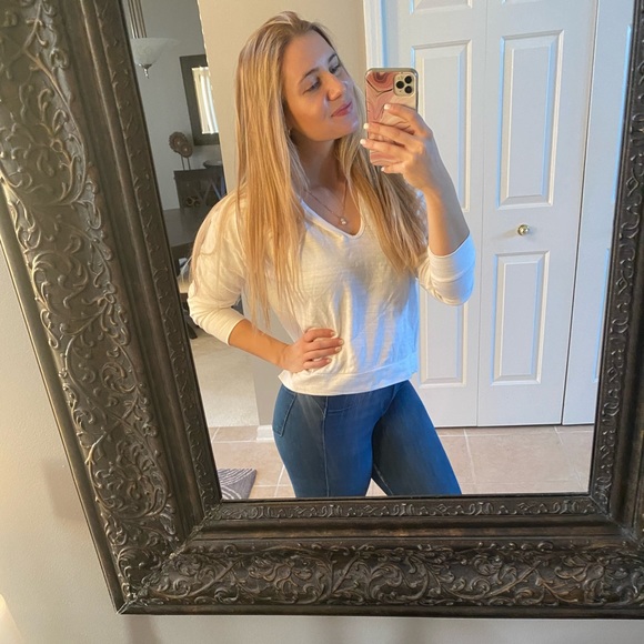 LOFT Tops - Like New Crop Hoodie